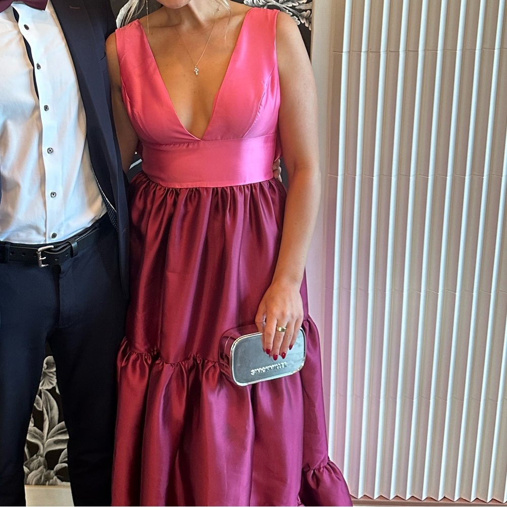 Hutch pink maroon gown